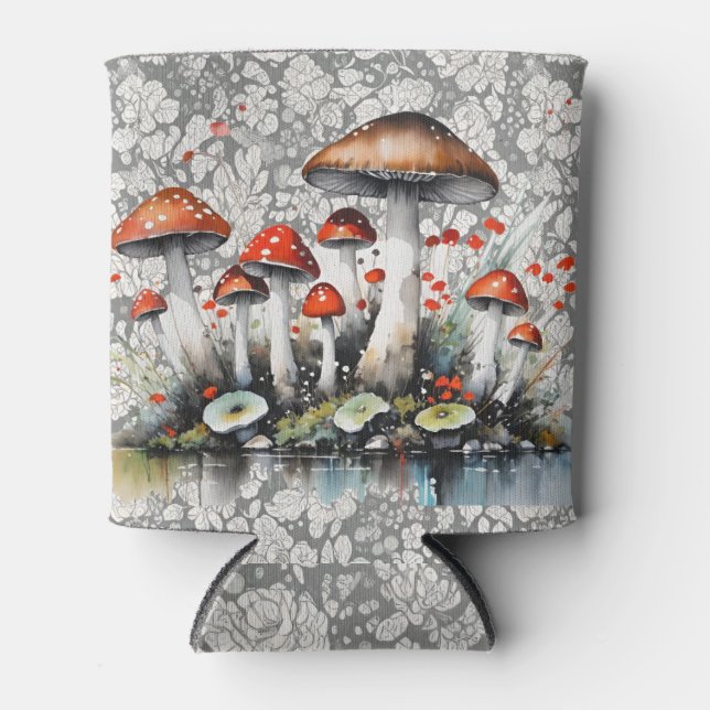 Rafraîchisseur Pour Canette Champignons et dentelles (Devant)