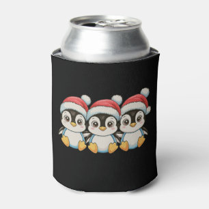Rafraîchisseur Pour Canette Chapeau de Noël de pingouin Santa Fêtes de fin d'a