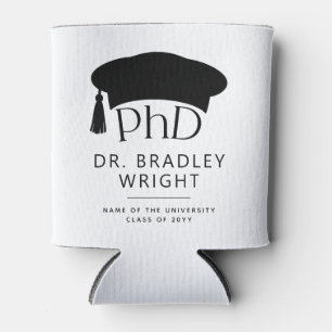 Rafraîchisseur Pour Canette Chapeau doctoral personnalisé de doctorat pour la