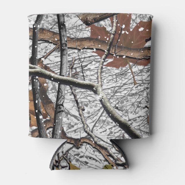 Rafraîchisseur Pour Canette Chasse Camouflage Motif de neige 2 (Devant)