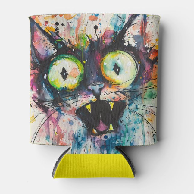 Rafraîchisseur Pour Canette Chat bizarre (Devant)