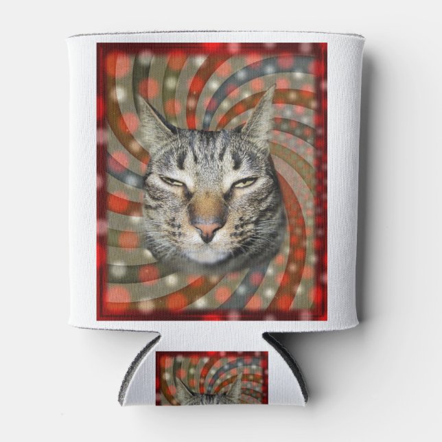 Rafraîchisseur Pour Canette Chat cool - VOUS ACCEPTEZ Votre Cadeau ! (Devant)