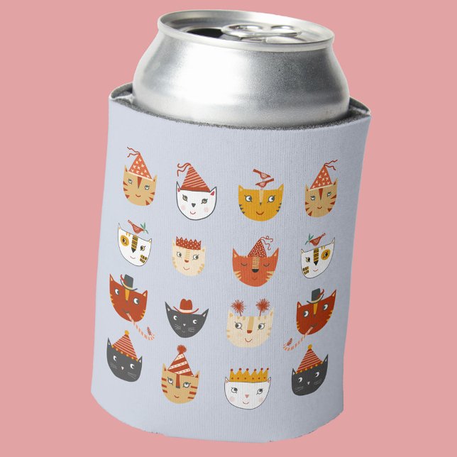 Rafraîchisseur Pour Canette Chat de fête (Fun party cat can cooler for animal lovers)