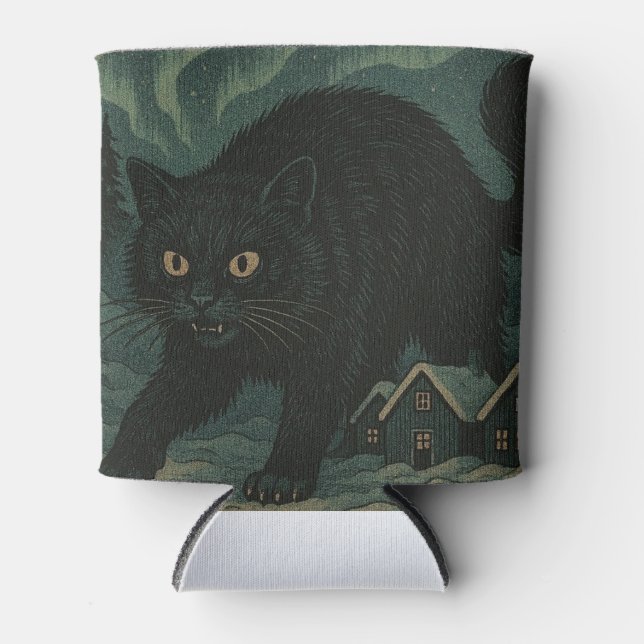 Rafraîchisseur Pour Canette Chat de Noël islandais Yule  (Devant)