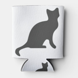 Rafraîchisseur Pour Canette Chat Grey Meow Animal Feline Silhouette