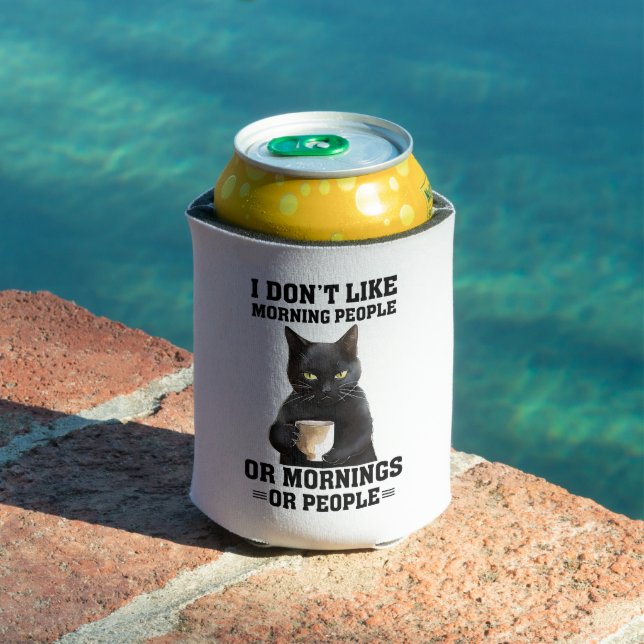 Rafraîchisseur Pour Canette Chat noir grumeux (Piscine in situ)