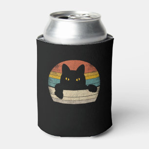 Rafraîchisseur Pour Canette Chat noir style Vintage rétro - Chats Lover cadeau
