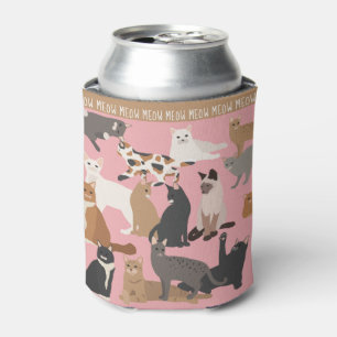 Rafraîchisseur Pour Canette Chat   Pink Crazy Cat Lady