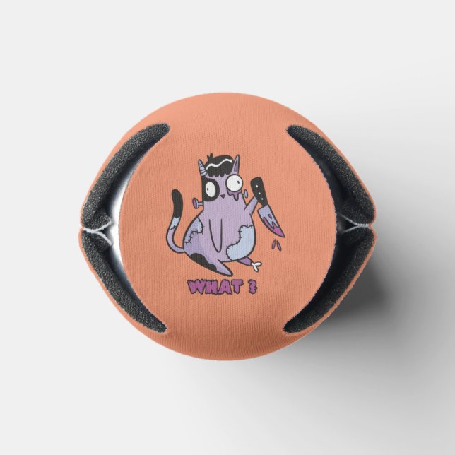 Rafraîchisseur Pour Canette Chat quoi ? Chat meurtrier, Chat zombie Halloween (Bas)