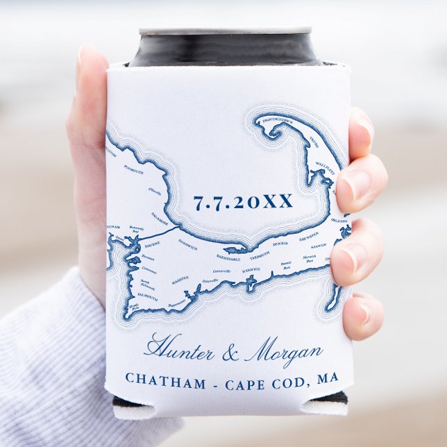 Rafraîchisseur Pour Canette Chatham Bars Inn Cape Cod Wedding Favoriser (Chatham Bars Inn Wedding Coozie Cape Cod Can Cooler Wedding favor from Coastal Map Designs)