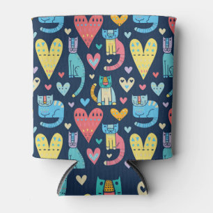 Rafraîchisseur Pour Canette Chats Amour : Coloré Vintage sans fil