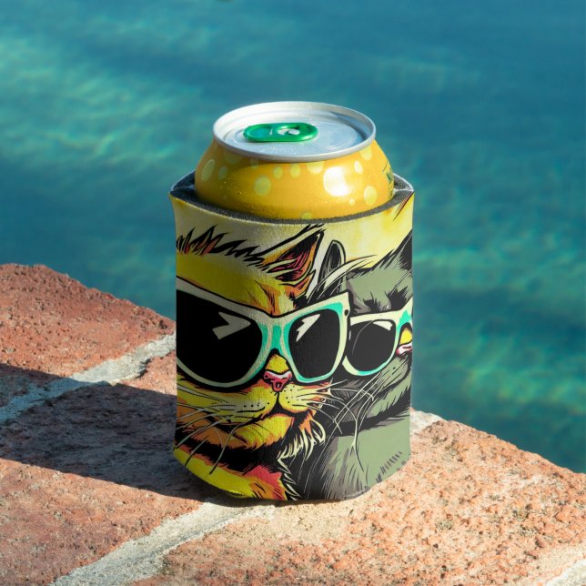 Rafraîchisseur Pour Canette Chats avec langue (Piscine in situ)