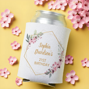 Rafraîchisseur Pour Canette Cheers Chic Rose Sakura Protège-canette 21e Annive