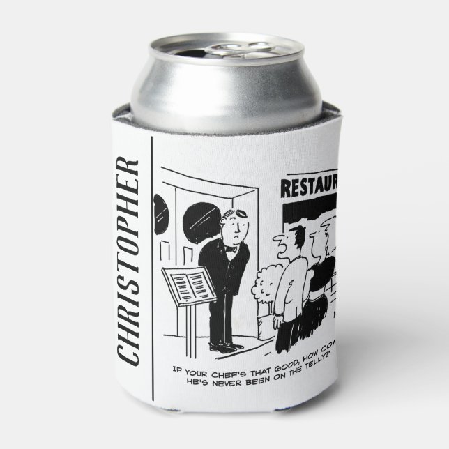 Rafraîchisseur Pour Canette Chef au restaurant Not Bein on Television Cartoon (Can devant)