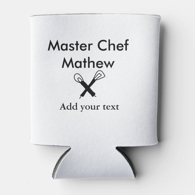 Rafraîchisseur Pour Canette Chef cuisinier cuisinier cuisinier ajouter nom de  (Devant)