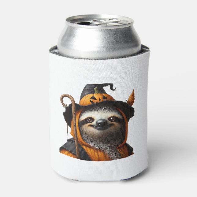 Rafraîchisseur Pour Canette Chemise classique Sloth Halloween (Can devant)