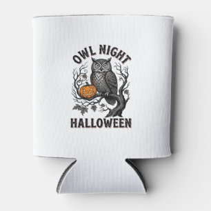 Rafraîchisseur Pour Canette Chemise de chouette d'Halloween Vintage Party d'oi