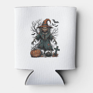 Rafraîchisseur Pour Canette Chemise de citrouille d'Halloween Épouvantail Sorc