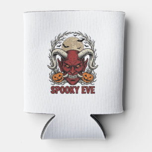 Rafraîchisseur Pour Canette Chemise de Démon Halloween avec Gravure Vintage Ci