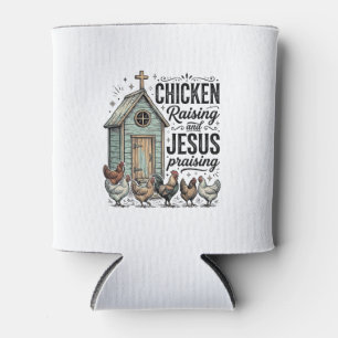 Rafraîchisseur Pour Canette Chemise de ferme vintage louant Jésus et élevant d