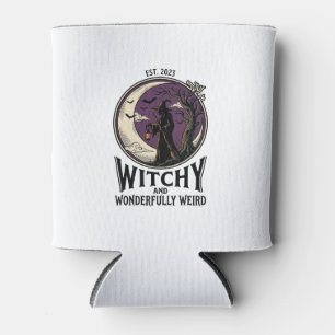 Rafraîchisseur Pour Canette Chemise de sorcière vintage avec art d'Halloween d