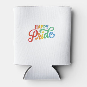 Rafraîchisseur Pour Canette Chemise de typographie arc-en-ciel vintage de la f
