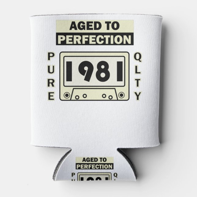 Rafraîchisseur Pour Canette Chemise du 40e anniversaire - 1981 Cassette (Devant)