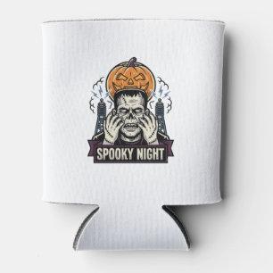 Rafraîchisseur Pour Canette Chemise Halloween Monstre avec Gravure de Lune de