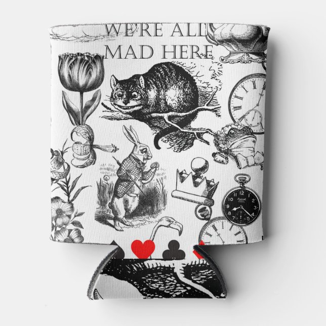 Rafraîchisseur Pour Canette Cheshire Chat classique alice au merveilleux fou (Devant)