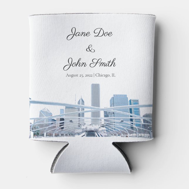 Rafraîchisseur Pour Canette Chicago personnalisé (Devant)