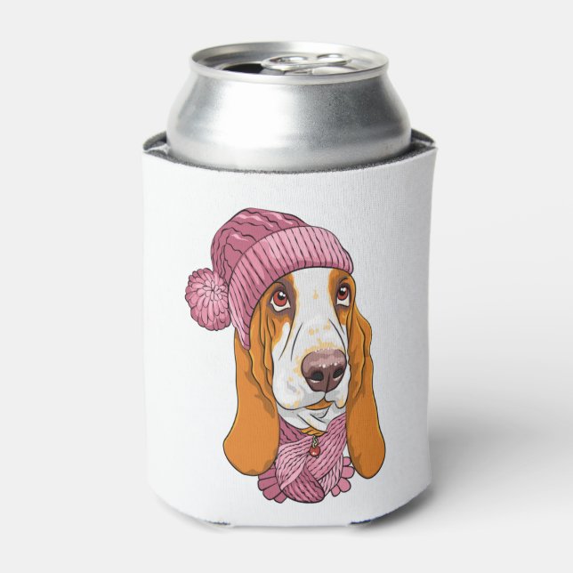 Rafraîchisseur Pour Canette chien Basset Hound race en tricot casquette (Can devant)