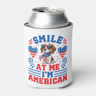 Rafraîchisseur Pour Canette Chien Beagle patriotique pour 4 juillet