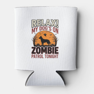 Rafraîchisseur Pour Canette Chien de patrouille zombie Halloween Gravure vinta