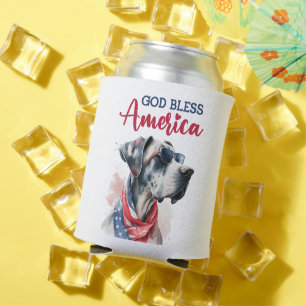 Rafraîchisseur Pour Canette Chien patriote-Dogue allemand