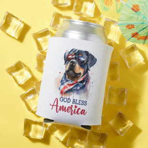 Rafraîchisseur Pour Canette Chien Patriotique-Rottweiler