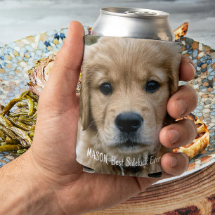 Rafraîchisseur Pour Canette Chien Retriever doré Photo de compagnie personnali