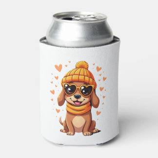 Rafraîchisseur Pour Canette Chien saucisse coeur Doxie fille Saint-Valentin fe