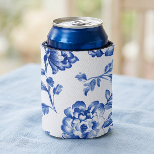 Rafraîchisseur Pour Canette Chinoiserie bleu poussiéreux
