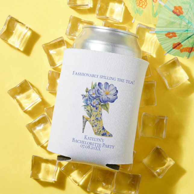 Rafraîchisseur Pour Canette Chinoiserie florale moderne à talon haut Bachelore (Été in situ)