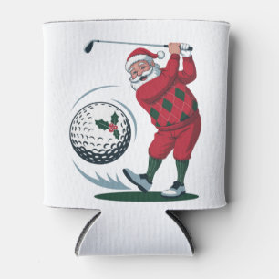 Rafraîchisseur Pour Canette Chirstmas Imaginaire Golf Jouer Père Noël