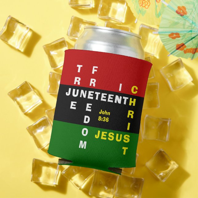 Rafraîchisseur Pour Canette Christian Monogram JUNETEENTH Refroidisseur de Can (Été in situ)