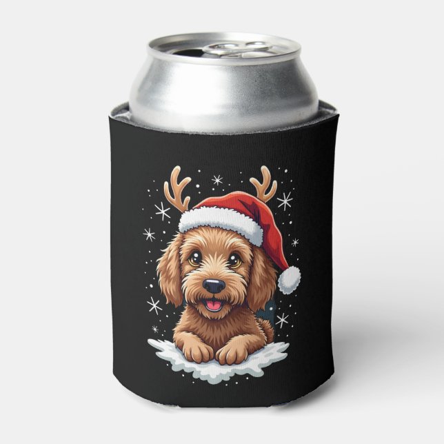 Rafraîchisseur Pour Canette Christmas Goldendoodle Dog Reindeer Holiday Doodle (Can devant)