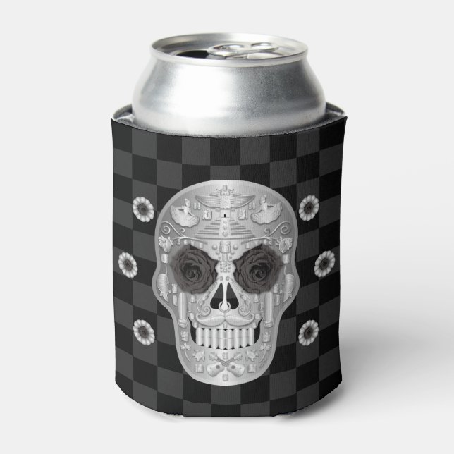 Rafraîchisseur Pour Canette Chrome Calavera (Rose noir) peut refroidir (Can devant)