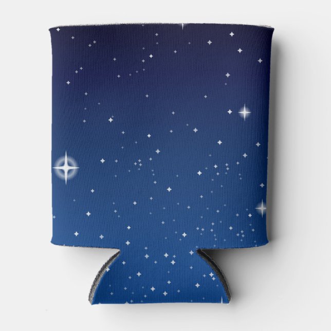 Rafraîchisseur Pour Canette Ciel nocturne étoilé bleu profond (Devant)