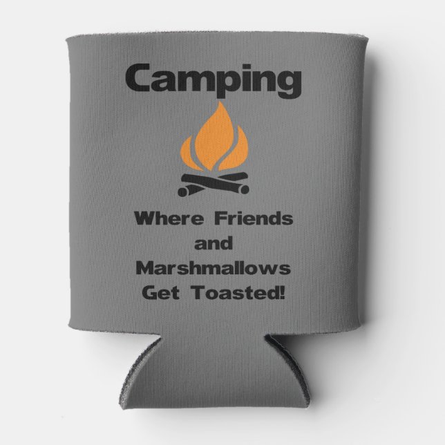 Rafraîchisseur Pour Canette Citation de camping amusant avec Marshmallows et a (Devant)