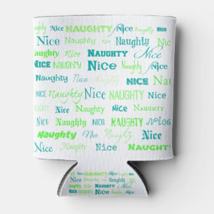Rafraîchisseur Pour Canette Citation de Noël Fun Naughty ou Nice