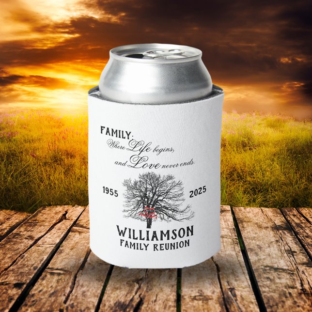 Rafraîchisseur Pour Canette Citation de vie de l'arbre de saké de réunion fami (Créateur téléchargé)