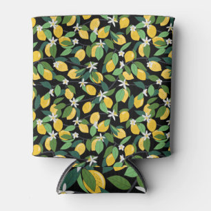 Rafraîchisseur Pour Canette Citron jaune tropical, motif sans soudure.