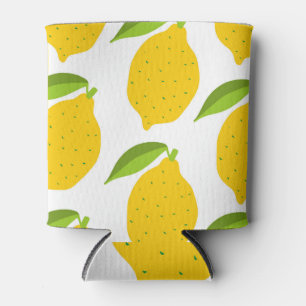 Rafraîchisseur Pour Canette citrons jaunes, motif artistique sans soudure.