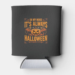 Rafraîchisseur Pour Canette Citrouille Chauve-Souris Halloween Vecteur Design_